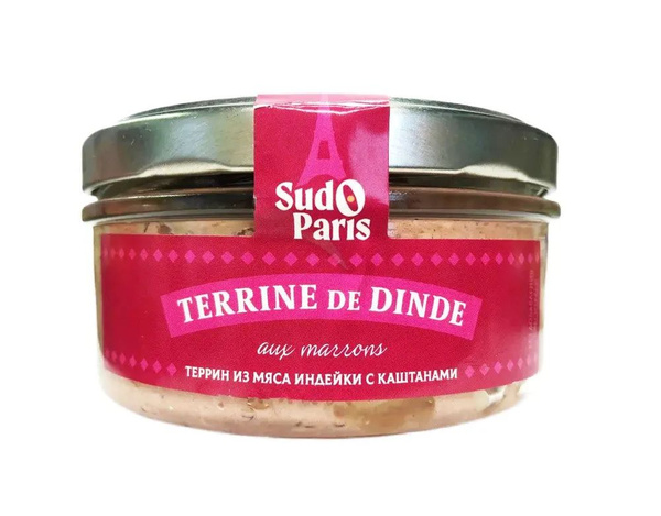 Террин из мяса индейки с каштанами, 130 гр, Франция