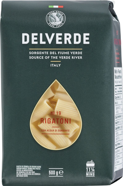 Макароны Ригатони № 019, Дельверде, 0.500 кг, шт