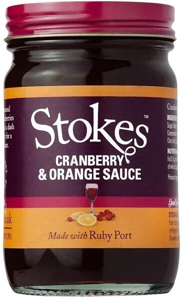 Соус, Cranberry&Orange Sauce, клюквенный с апельсиновой цедрой, Stokes, 215г