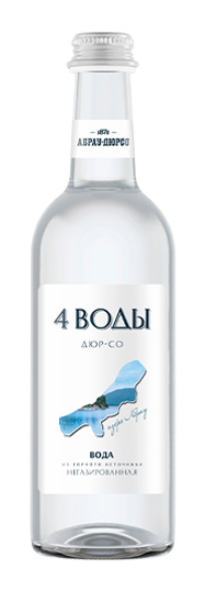 Вода минеральная питьевая негаз., 4 воды, 0.375, шт
