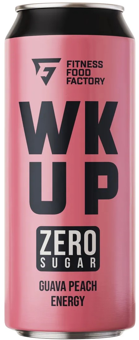Энергетический напиток, Fitness Food Factory WK UP - Гуава-персик, 0.45л