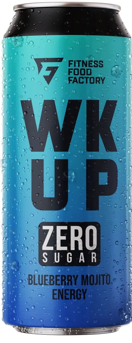 Энергетический напиток, Fitness Food Factory WK UP - Черничный мохито, 0.45л