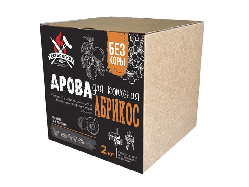 Дрова для копчения Абрикос, 2кг