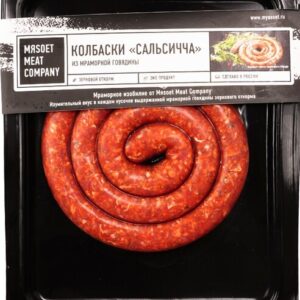 Колбаски Сальсичча из мраморной говядины, 320г, Мясоет, зам