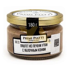 паштет из печени утки с яблочным конфи, 180г.. Primi Piatti