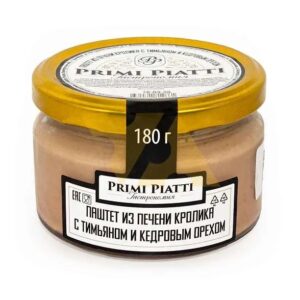 Паштет из печени кролика с тимьяном и кедровым орехом, 180г., Primi Piatti