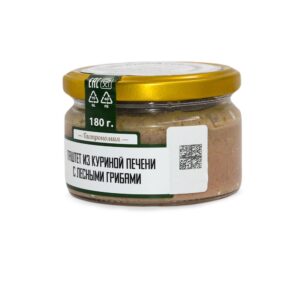 Паштет из куриной печени с лесными грибами, 180г., Мир Вкуса