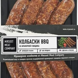 Колбаски BBQ из мраморной говядины, 220г, Мясоет, зам